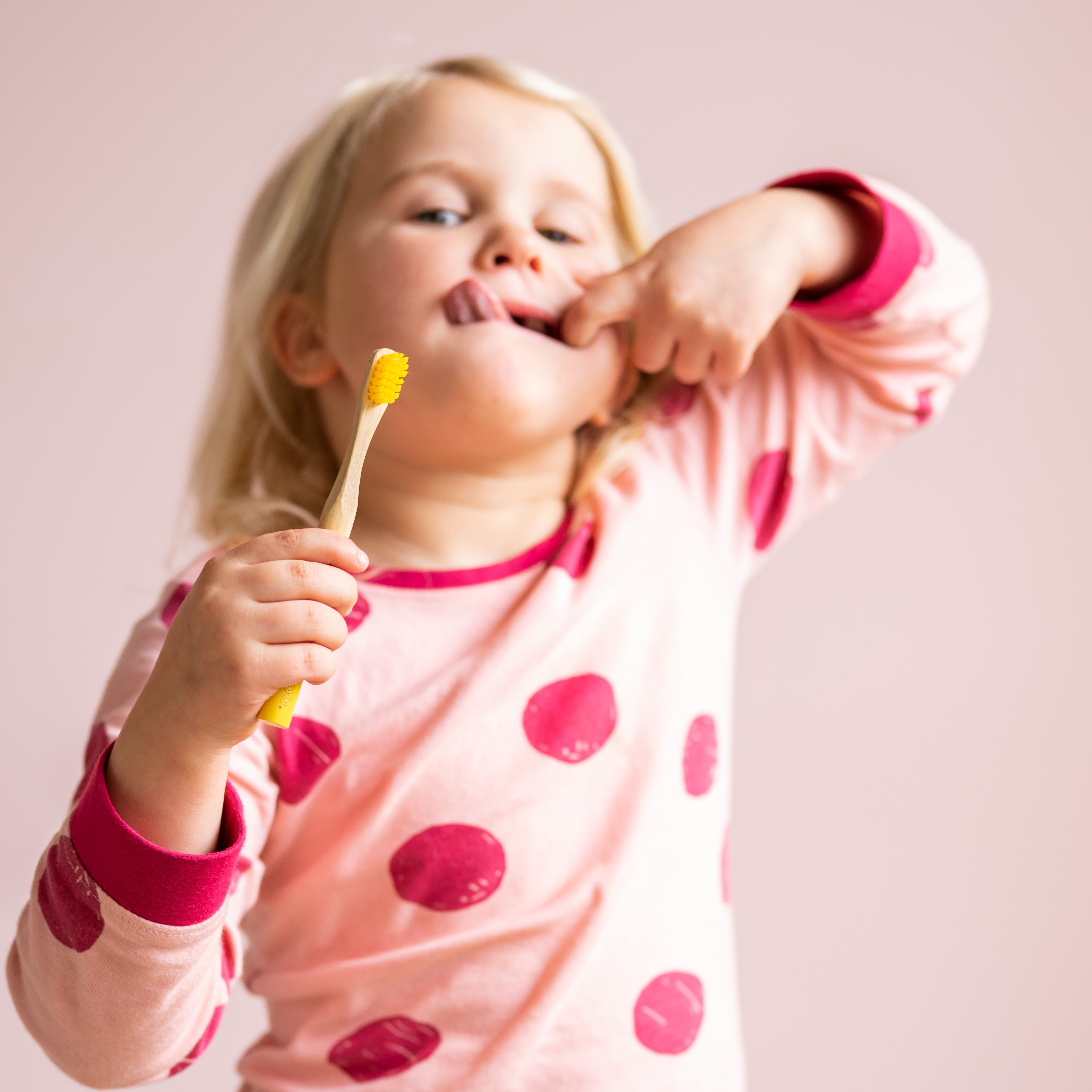 Bamboo Kids Toothbrush 4 Pk Yellow