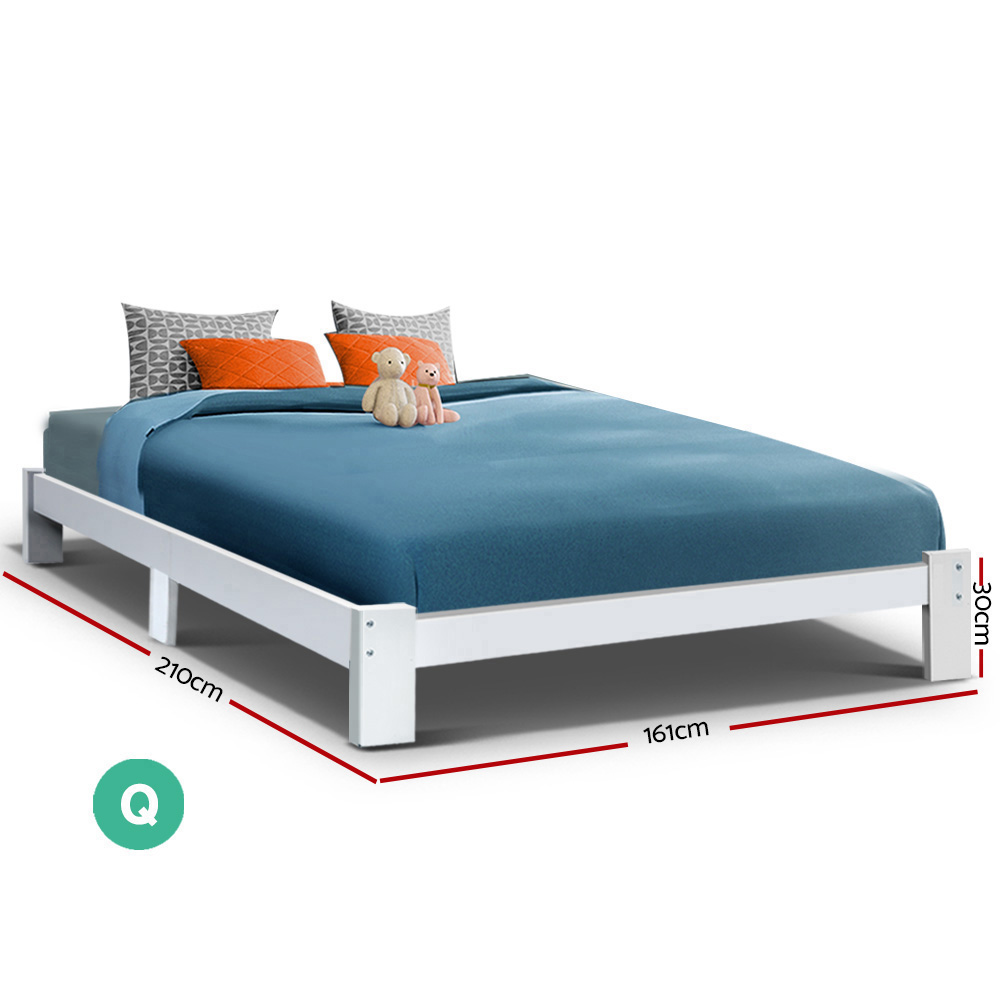 Artiss Bed Frame Queen Wooden Bed Base Frame Size Timber Mattress Platform