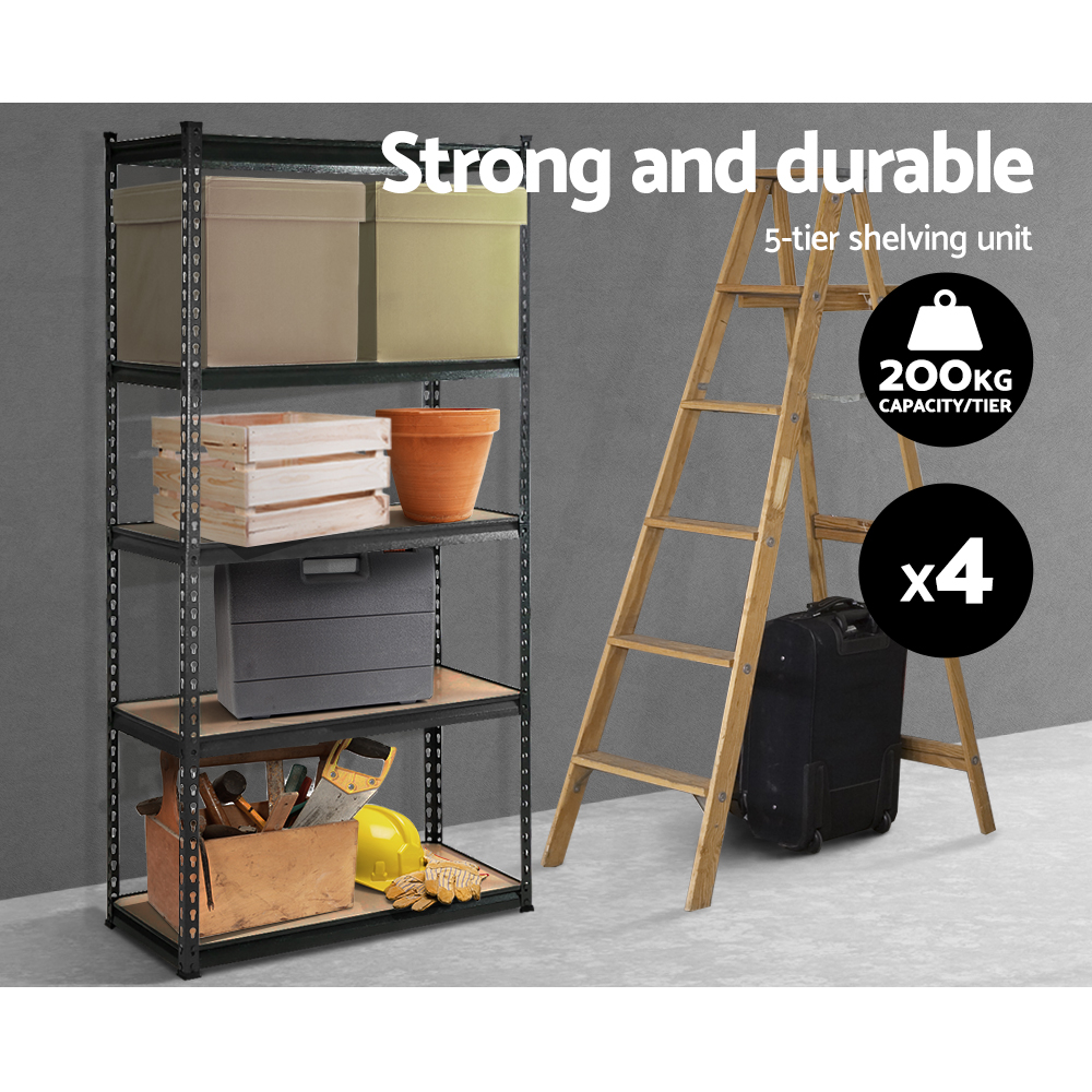 Giantz 4x1.8m Garage Shelving Warehouse Rack Storage Shelves Pallet Racking Charcoal