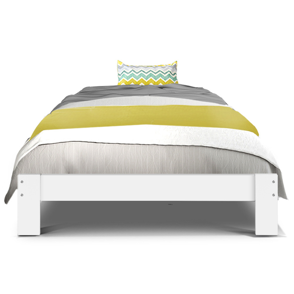 Artiss Bed Frame Single Wooden Bed Base Frame Size Jade Timber Mattress Platform