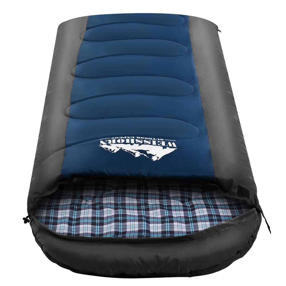 Weisshorn Sleeping Bag Bags Single Camping Hiking -20°c to 10°c Tent Winter Thermal Navy