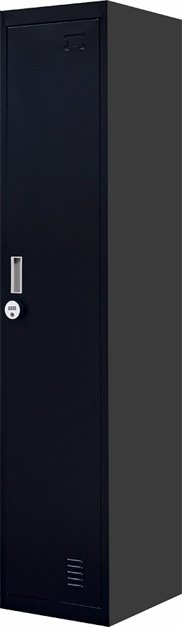 4-digit Combination Lock One-door Office Gym Shed Clothing Locker Cabinet Black
