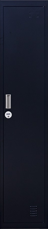 4-digit Combination Lock One-door Office Gym Shed Clothing Locker Cabinet Black