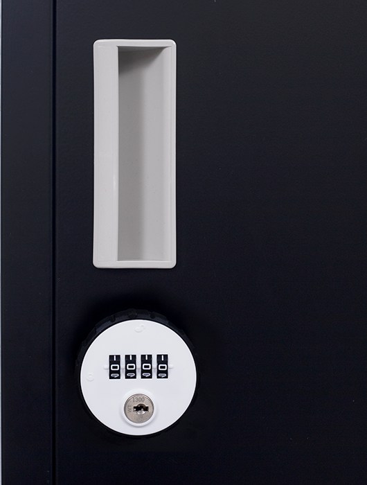 4-digit Combination Lock One-door Office Gym Shed Clothing Locker Cabinet Black