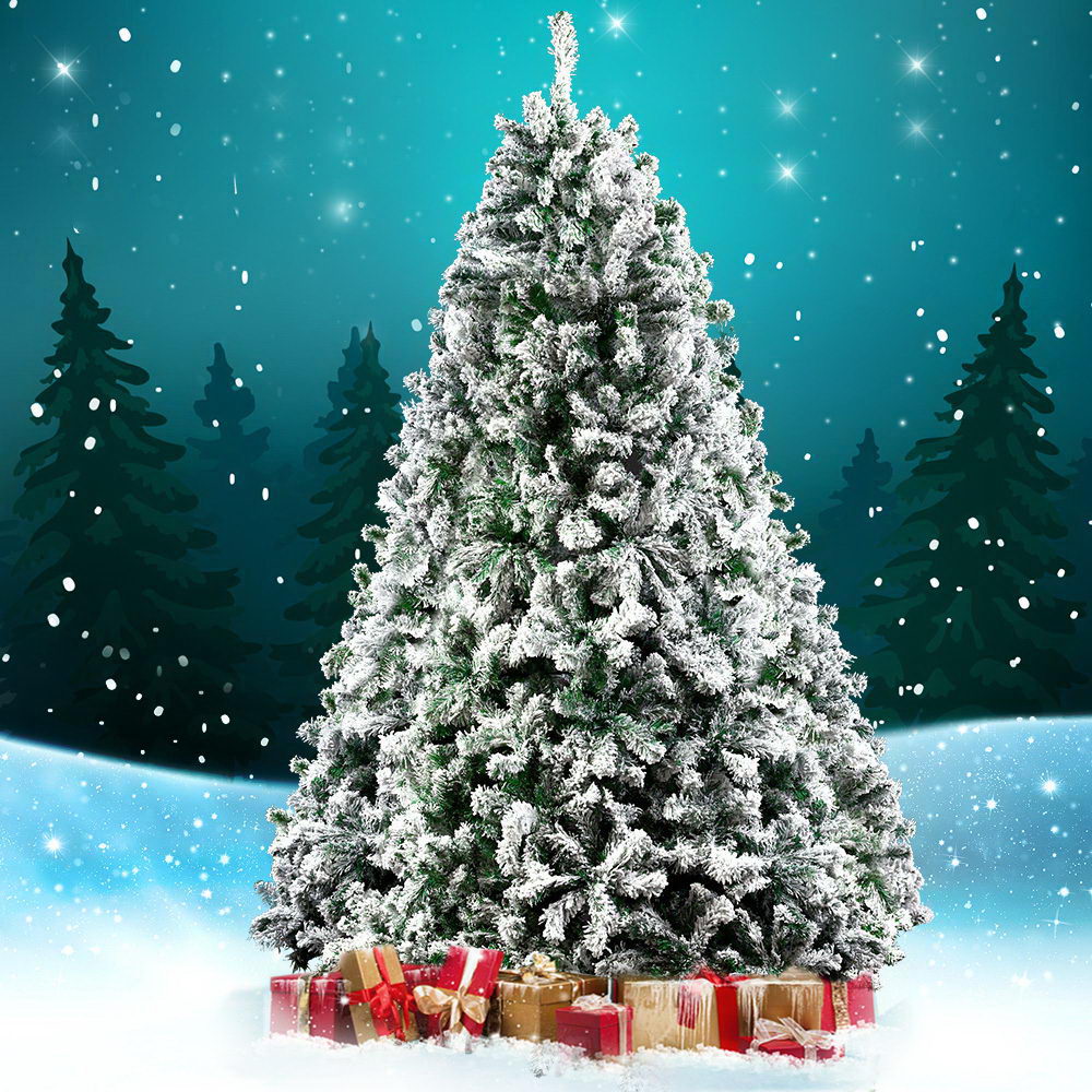 Jingle Jollys Christmas Tree 2.1m Xmas Trees Decorations Snowy 1106 Tips