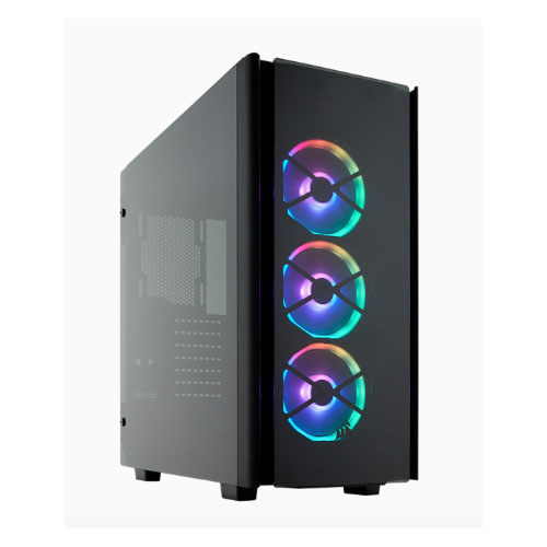 Corsair Obsidian 500d Rgb Se Atx Mid Tower Case Usb 3.1 Type-c Premium Tempered Glass and Aluminium Ll120 Fans and Commander Pro