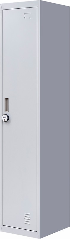 4-digit Combination Lock One-door Office Gym Shed Clothing Locker Cabinet Grey