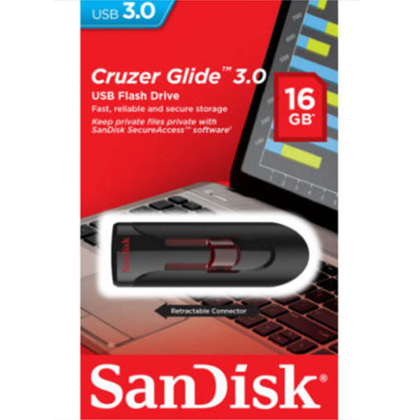 Sandisk Sdcz600-016g 16gb Cz600 Cruzer Glide Usb 3.0 Version