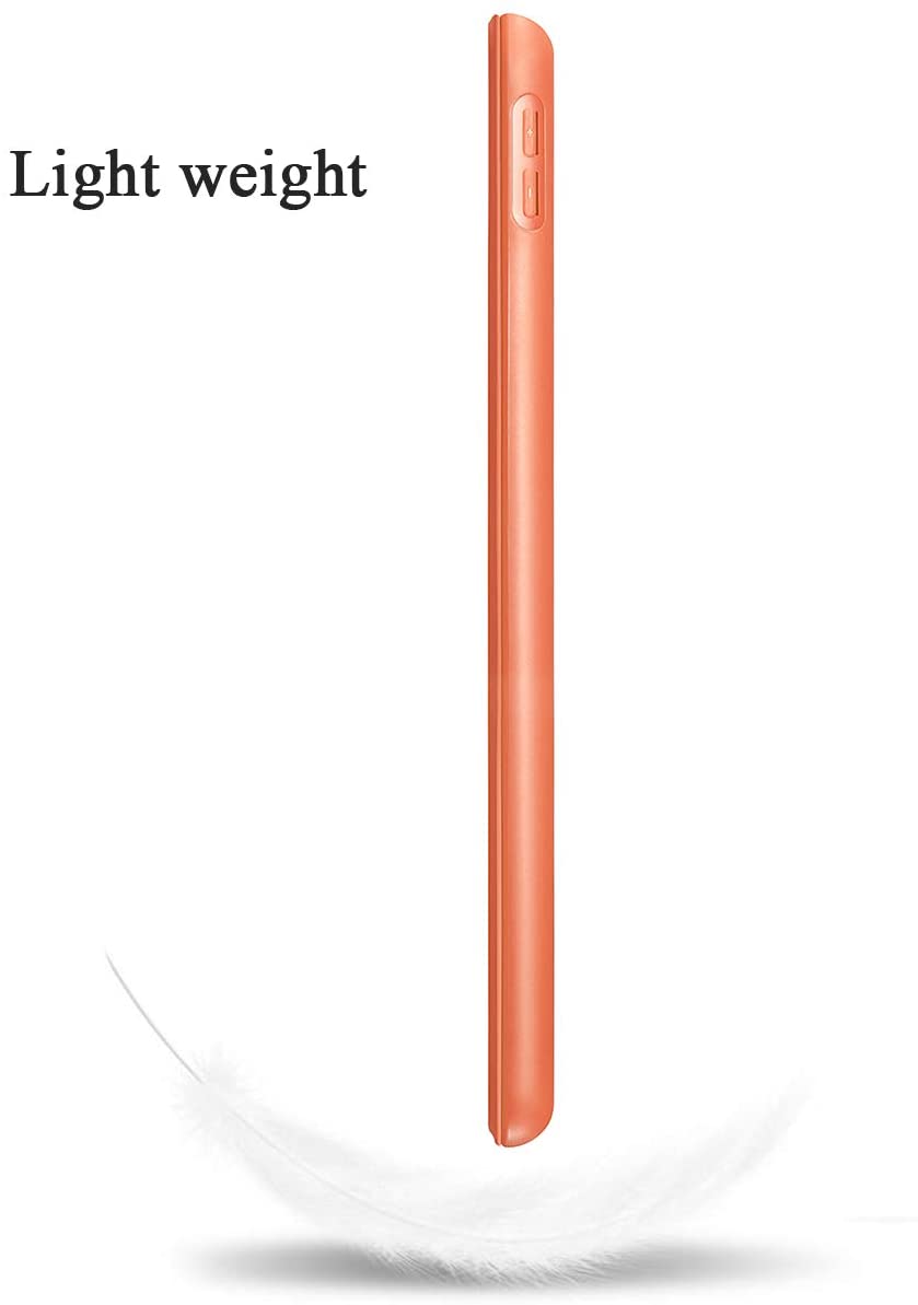 Ipad 10.2 2019 7th Pencil Holder Slim Smart Tpu Soft Case Orange