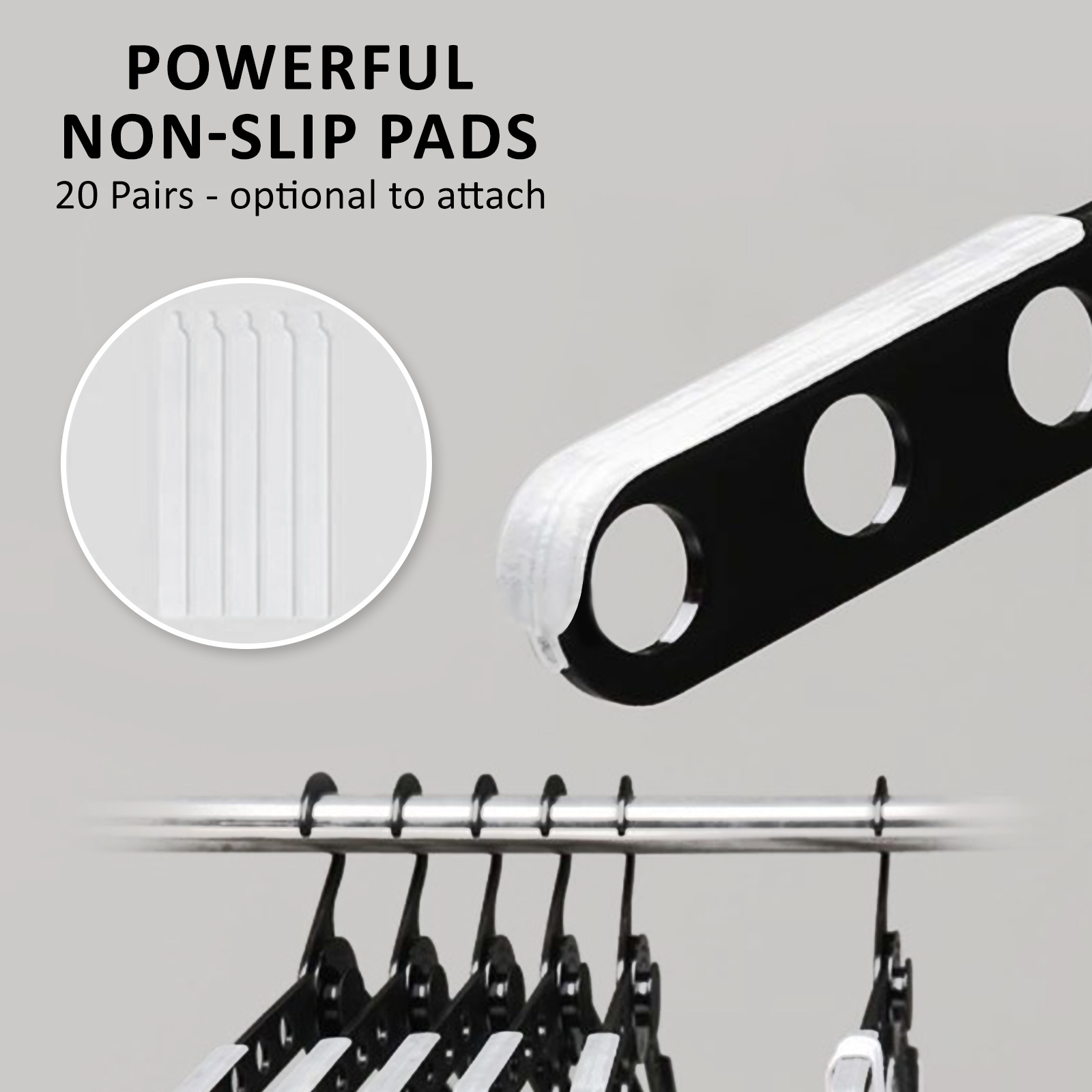 Wing 50 Set Black Plus Hanger Multiple Clothes Rack Organizer Foldable