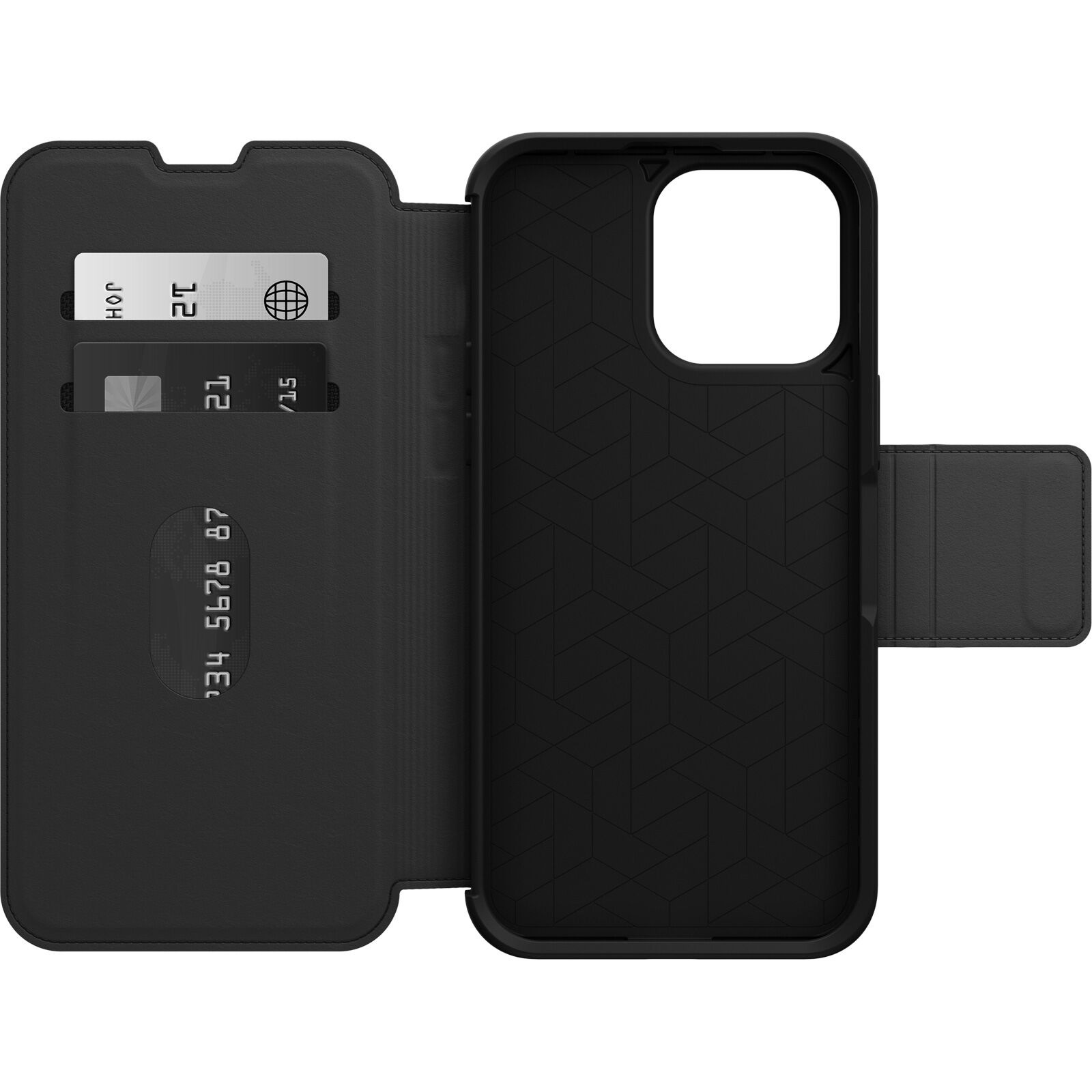 Otterbox Apple Iphone 14 Pro Max Strada Series Case - Shadow Black (77-88571) Military Standard (mil-std-810g 516.6)
