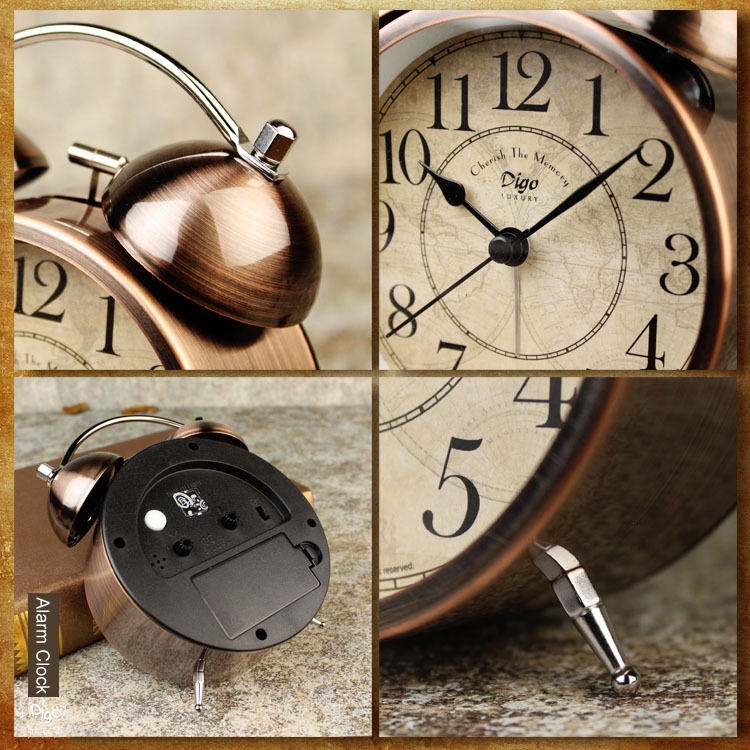 Dual Alarm Clock Twin Bell Alarm Clock Bedroom Table Desk Alarm Clock Backlight