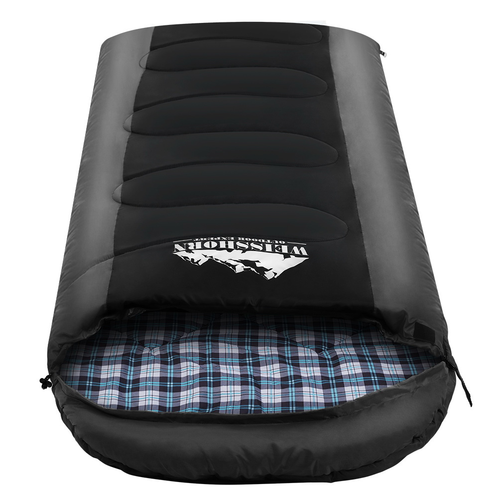 Weisshorn Sleeping Bag Bags Single Camping Hiking -20°c to 10°c Tent Winter Thermal Grey