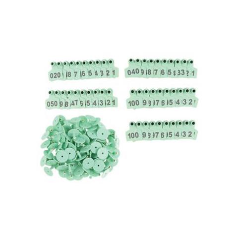 100 Pcs Cattle Ear Medium Livestock Numbered Tags Yellow 1 item