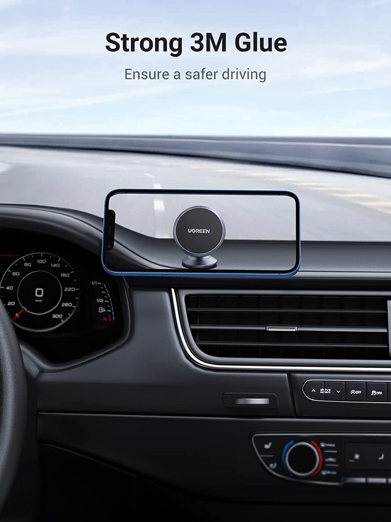 Ugreen Magnetic Phone Holder for Car (contain Alcohol Wipeshas Msds Report) Black 80785